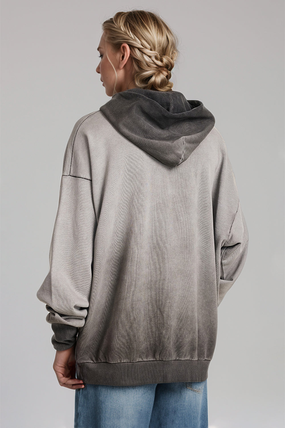 Basic Bae Drop Shoulder Long Sleeve Hoodie with Kangaroo Pocket